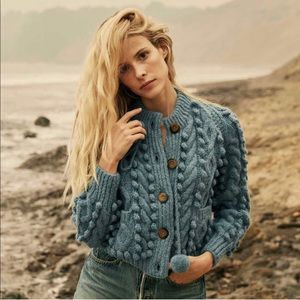 Dôen Pomme Sweater Sz Small Monaco Blue